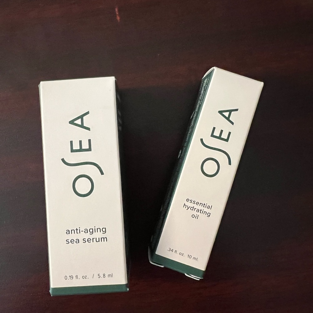 Osea travel anti aging serum and essential hydrating oil